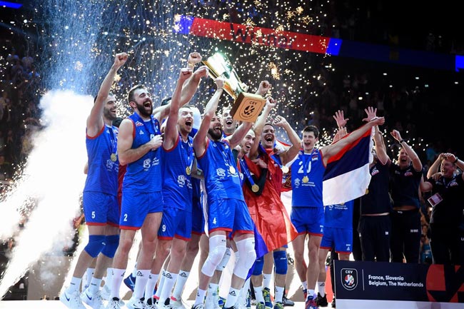 Мужская сборная Сербии по волейболу стала чемпионом Европы - «Волейбол»
