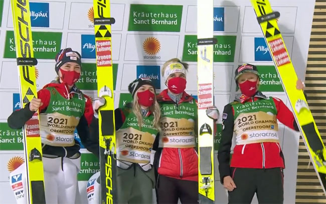 Женская сборная Австрии по прыжкам на лыжах с трамплина – чемпион мира в командном турнире - «Прыжки»