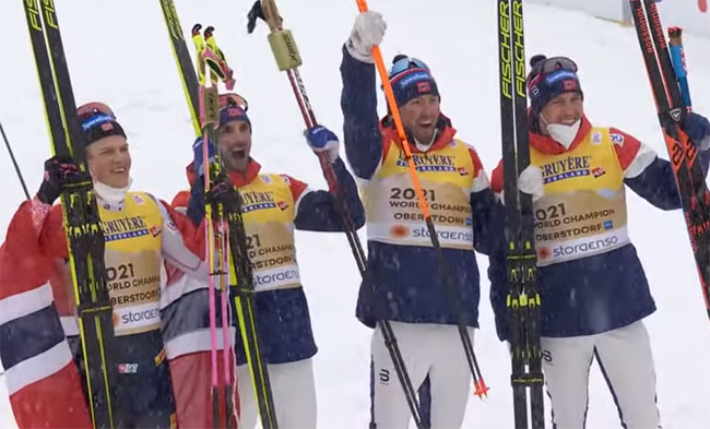 Норвежские лыжники - чемпионы мира в эстафете 4х10 км (+Видео) - «Лыжные гонки»