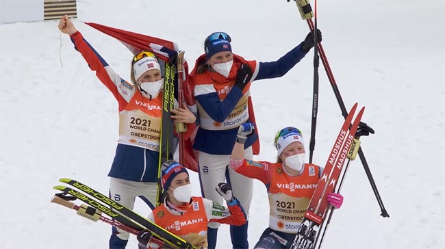 Норвежские лыжницы – чемпионки мира в эстафете (+Видео) - «Лыжные гонки»